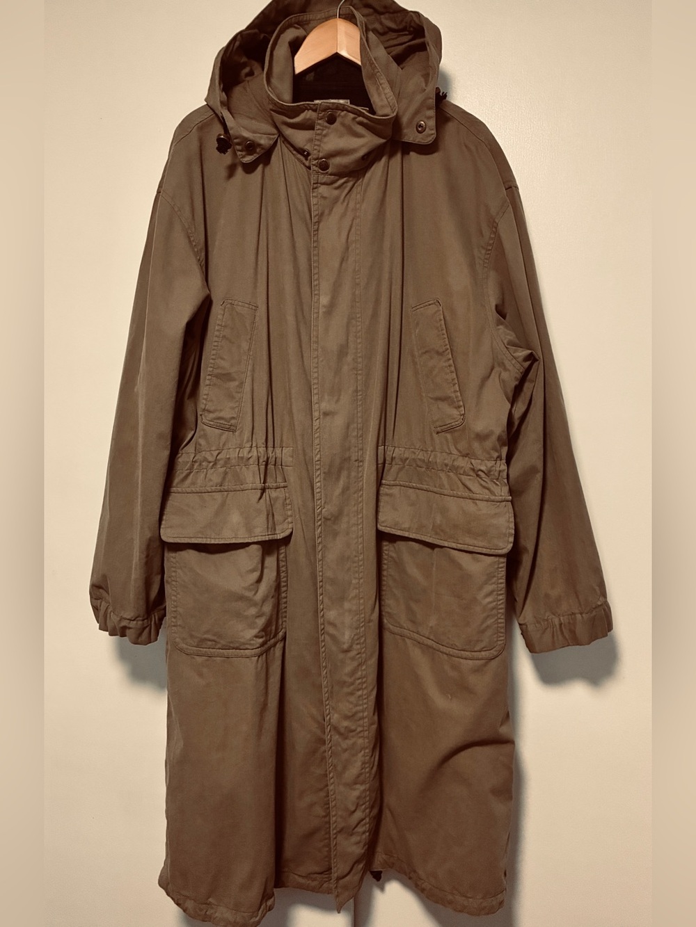 The Territory Ahead Men's XL Long Trench Coat Blanket Lined Cotton Overcoat